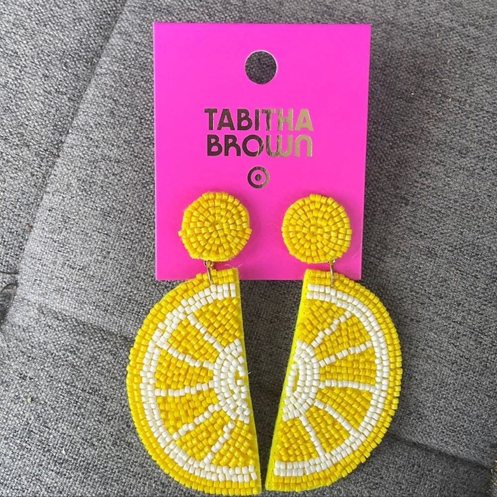 Tabitha Brown x Target Lemon Bead Drop Earrings